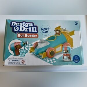 Educational Insights Design & Drill Bolt Buddies Race Car Toy Take Apart Toy New